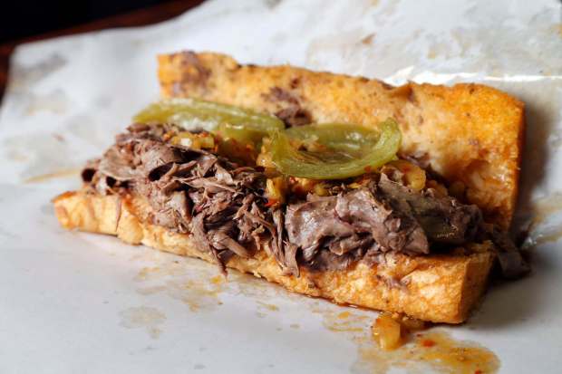 An Italian Beef sandwich at Al's Italian Beef on West Taylor Street in Chicago is shown in 2014. (Nuccio DiNuzzo/Chicago Tribune)