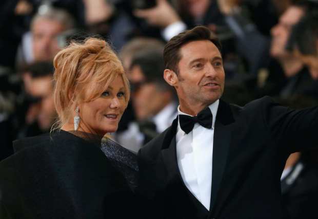 NEW YORK, NY - MAY 01: Hugh Jackman and Deborra-Lee Furness attend "Rei Kawakubo/Comme des Garcons: Art Of The In-Between" Costume Institute Gala - O at Metropolitan Museum of Art on May 1, 2017 in New York City. (Photo by John Lamparski/Getty Images)