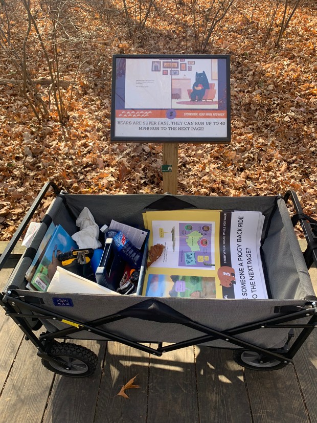 Norwalk Public Library has a story walk installed at Sofios Park on North Old State Road. (Submitted)